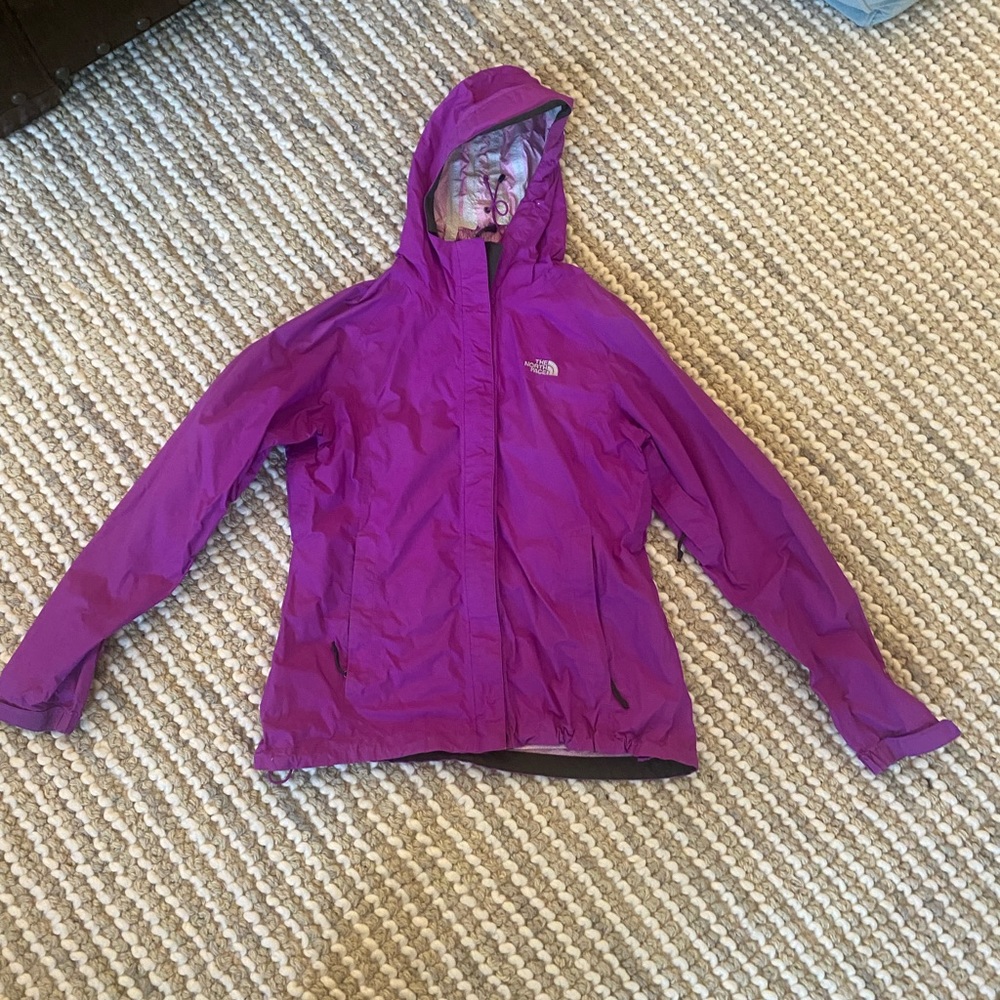 Good condition purple NORTH FACE rain jacket